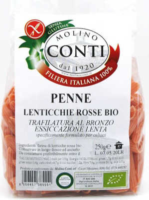 Immagine di PENNE DI LENTICCHIE ROSSE BIO 250g